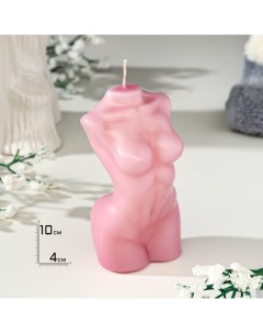 Свеча фигурная Женский силуэт 10 см розовая Богатство аромата
