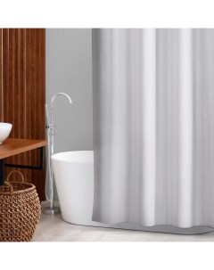 Штора для ванной комнаты SAVANNA Классика с люверсами 180x200 см полиэстер цвет белый Nobrand