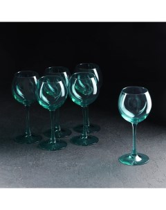 Набор бокалов для вина Волна стеклянный 350 мл набор 6 шт Nobrand