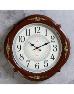 Часы настенные Классика Баконг венге 40х40 см Рубин