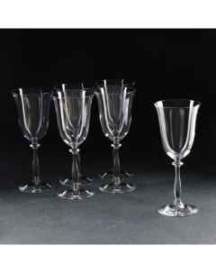 Набор бокалов для вина Анжела 6 шт 350 мл хрустальное стекло Crystal bohemia