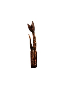 Сувенир дерево Кошка с растительным принтом 7х16х100 см Sima-land