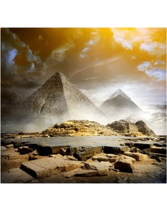 Картина на холсте с подрамником ХитАрт Пирамиды 100x93 см Модулка