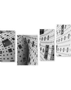 Картина модульная на холсте Многоэтажные иллюзии 120x76 см Модулка