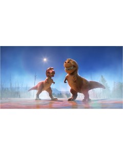 Картина на холсте с подрамником ХитАрт Динозавры 100x51 см Модулка