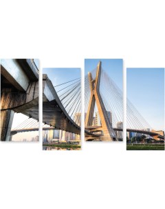 Картина модульная на холсте Мост 170x100 см Модулка