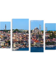 Картина модульная на холсте Стамбул 150x98 см Модулка