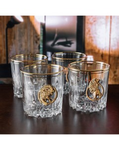 Подарочный набор бокалов для виски Львы в подарочной коробке 10059415 Город подарков