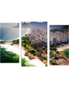 Картина модульная на холсте Пляж Рио 150x104 см Модулка