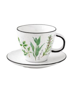 Чашка с блюдцем Herbarium 250мл Easy life