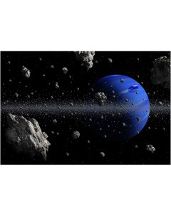 Картина на холсте с подрамником ХитАрт Голубая планета 100x68 см Модулка