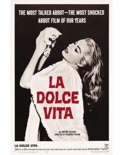 Постер к фильму Сладкая жизнь La dolce vita A4 Nobrand
