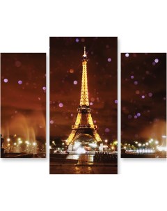 Картина модульная на холсте Париж 170x146 см Модулка