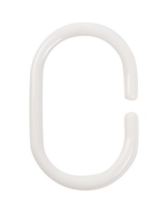 Кольца для шторок пластиковые цвет белый 12 шт Nobrand