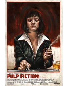 Постер к фильму Криминальное чтиво Pulp Fiction A2 Nobrand
