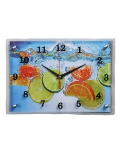 Часы настенные серия Кухня Лайм и апельсин 25х35 см микс Nobrand