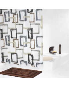 Штора для ванных комнат Pattern бежевый коричневый 180 200 Ridder