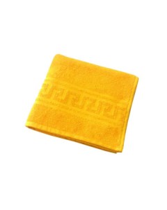 Махровое гладкокрашеное полотенце 50x90 см 380 г м2 Ярко желтый Ивановотекстиль