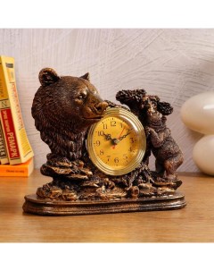 Часы настольные Каминные Медведица дискретный ход 23 х 8 7 х 19 см Nobrand