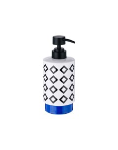 Дозатор для жидкого мыла Memphis 7 5х7 5х17 см цвет белый черный и синий Moroshka