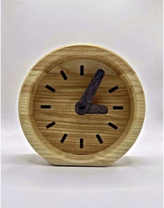Настольные интерьерные деревянные часы Sticks Овал Черный Time plato’s