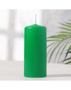 Свеча цилиндр 5х11 5 см 25 ч 175 г зеленая Омский свечной