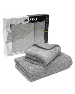 Набор полотенец микрофибра Презент подарок 50х80 см 70х130 см для бани сауны ванной Bravo