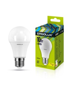 Лампа светодиодная LED A60 10W E27 3K Ergolux