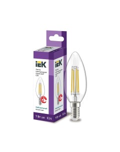 Лампа светодиодная LED Свеча серия 360 E14 C35 7 Вт 4000 K нейтральный свет Iek