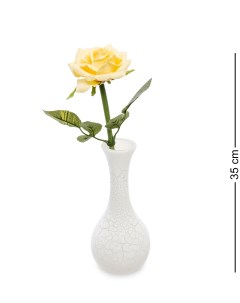 Статуэтка с подсветкой Желтая роза в вазочке Подарки от михалыча