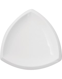Тарелка треугольная 290х290х20мм фарфор белый Kunstwerk