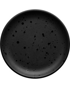 Тарелка Оникс без полей 150х150мм керамика черный Дымов