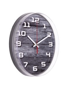 Часы круглые 25 см основание серое Эко Рубин