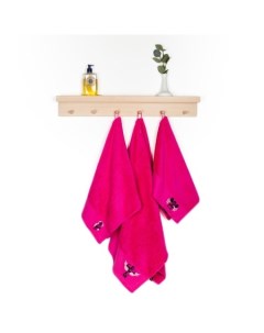 Комплект махровых полотенец Неон Пинк с вышивкой Sport Angel Bellehome