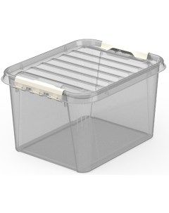 Ящик для хранения с крышкой ПРОФИ Комфорт 10л прозрачный Полимербыт
