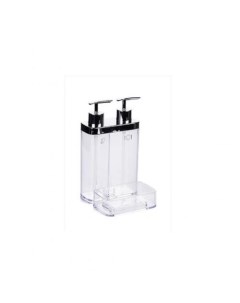 Дозатор для жидкого мыла VIVA 12 5х13 5х22 см прозрачный с секцией для губки Primanova