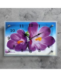 Часы настенные серия Цветы Сиреневые цветы 20х30 см Сюжет