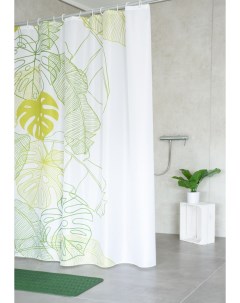 Штора для ванных комнат Tropical зелёный 180 200 Ridder