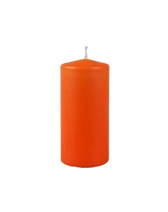 Свеча столбик оранжевая 6х12 5 см арт 079625 Свеча Омский свечной