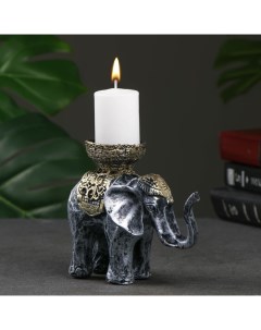 Подсвечник Слон серебро 13х19см Хорошие сувениры