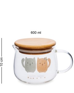 Заварочный чайник Радостные котики Подарки от михалыча