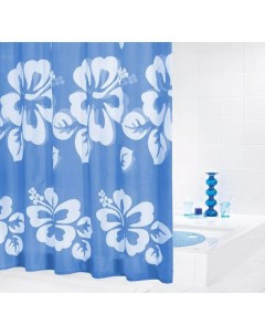 Штора для ванных комнат Flowerpower Т синий голубой 180200 Ridder