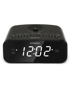Радиобудильник H RCL221 черный LCD подсветка белая часы Hyundai
