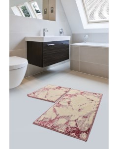 Набор ковриков для ванной 2шт 60x100 50x60 см розовый 8682125931166 Chilai home