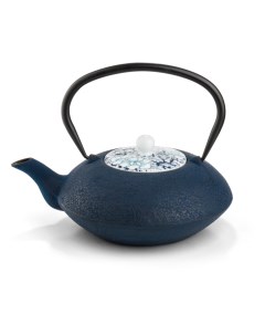 Чайник заварочный Yantai 1 2л с фильтром чугун с фарфоровой крышкой синий Bredemeijer