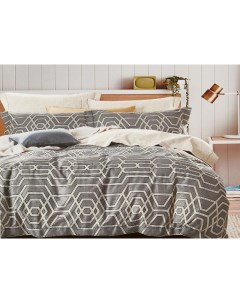 Комплект постельного белья Серебристый камень 2 спальный хлопок серый Текс-дизайн