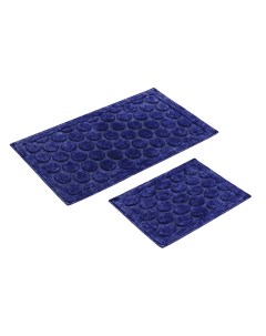 Набор ковриков 2шт 60x100 50x60 см синий ворс 8688391946804 Alanur
