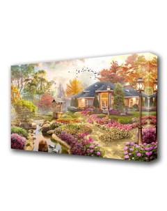 Картина на холсте Цветочный сад 60 100 см Topposters