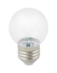 Лампа декоративная светодиодная LED G45 1W 3000K E27 CL С UL 00005807 Volpe