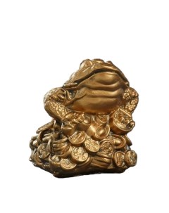 Фигура Лягушка на монетах малая 14х14х15см Хорошие сувениры